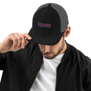 Men's trucker black cap