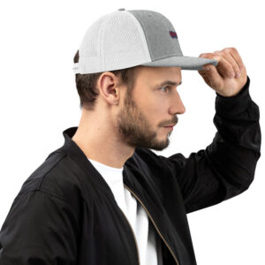 Men's trucker white cap - Imagen 3